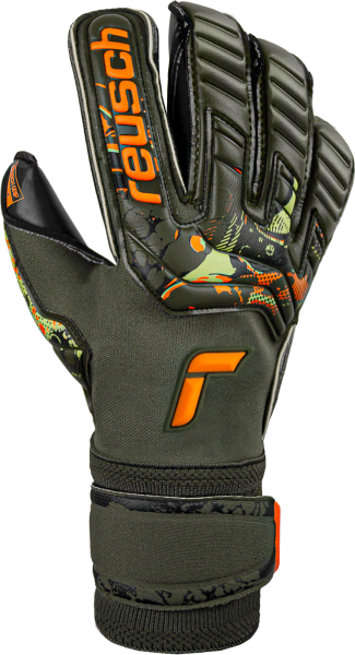 Reusch Attrakt Gold X Evolution Cut 5370064 5555 green grey front